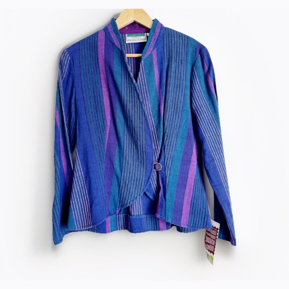 Vintage Skye Smocks Retro Eclectic Artsy Jacket Blazer Women’s Medium 80s 90s